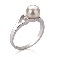 6-7mm Ferskvand Ring in Jessica Hvid