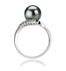 8-9mm Tahitisk Ring in 'Grace' => 'Ømhed' Sort