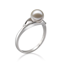 6-7mm Ferskvand Ring in Tanya Hvid