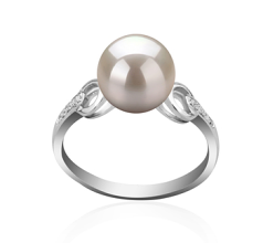 8-9mm Ferskvand Ring in 'Eunice' --> 'Eunice' Hvid