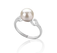 8-9mm Ferskvand Ring in 'Eunice' --> 'Eunice' Hvid