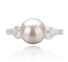 8-9mm Ferskvand Ring in 'Eunice' --> 'Eunice' Hvid