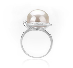 11-12mm Ferskvand Ring in 'Wendy' -> 'Wendy' Hvid