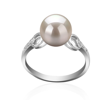 8-9mm Ferskvand Ring in 'Eunice' --> 'Eunice' Hvid