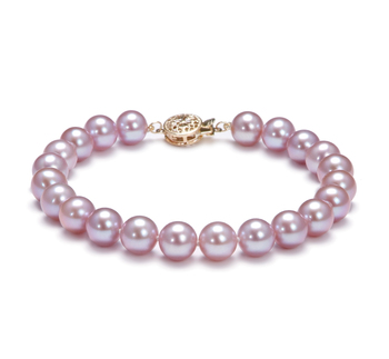 7.5-8mm Ferskvand Armbånd in Lavendel