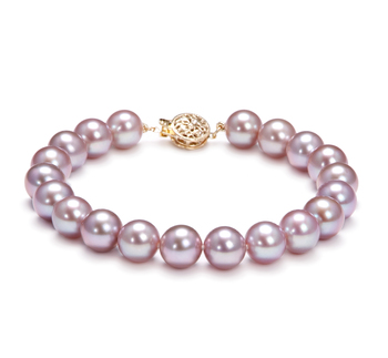 8.5-9.5mm Ferskvand Armbånd in Lavendel